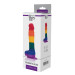 Радужный фаллоимитатор на присоске Dream toys Colourful Love Rainbow Dildo, 20 см х 3.8 см