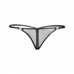 Трусики сексуальные сетка стринги с застежками F119 Noir Handmade M
