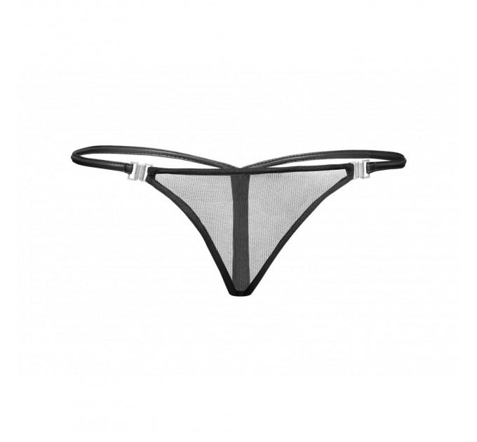 Трусики сексуальные сетка стринги с застежками F119 Noir Handmade M