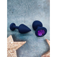 Анальний корок з каменем Loveshop Blue Diamond