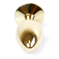 Анальна пробка з каменем Plug-Jewellery Gold PLUG-Dark Blue S