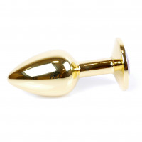 Анальна пробка з каменем Plug-Jewellery Gold PLUG-Dark Blue S