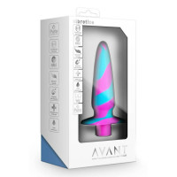 Анальний віброплаг Avant Vibrotize Fuchsia рожево-блакитний, 12.7 х 3.1 см