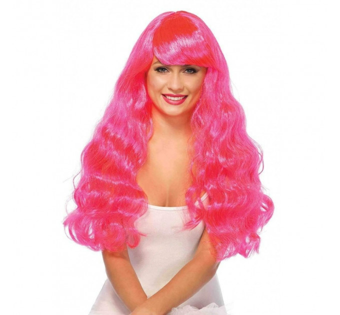 Длинный волнистый парик Neon Pink Starbrigh Leg Avenue 60 см