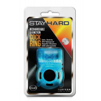 Кільце ерекційне з вібрацією STAY HARD 5 FUNCTION COCK RING BLUE
