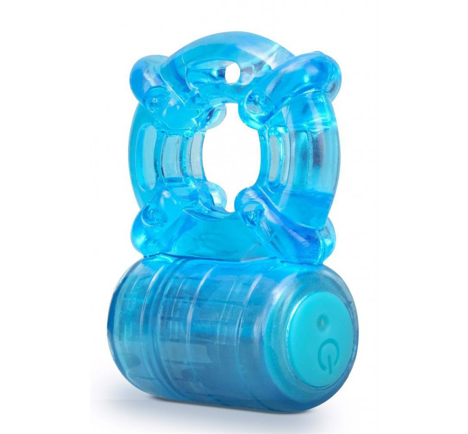 Кільце ерекційне з вібрацією STAY HARD 5 FUNCTION COCK RING BLUE