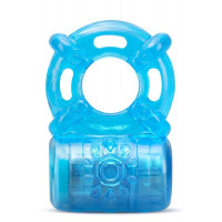 Кільце ерекційне з вібрацією STAY HARD 5 FUNCTION COCK RING BLUE