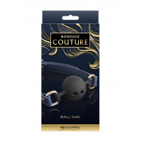 Кляп шар силиконовый NS Novelties Bondage Couture Ball, черно-синий