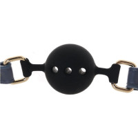 Кляп шар силиконовый NS Novelties Bondage Couture Ball, черно-синий