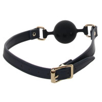 Кляп шар силиконовый NS Novelties Bondage Couture Ball, черно-синий