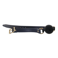 Кляп шар силиконовый NS Novelties Bondage Couture Ball, черно-синий