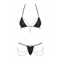 Комплект Obsessive Redella 2-pcs set black L/XL