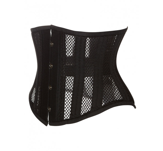 Корсет из сетки Star Night Steel Bones Grid Corsets с крючками и шнуровкой, черный, S (без коробки)