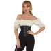Корсет из сетки Star Night Steel Bones Grid Corsets с крючками и шнуровкой, черный, S (без коробки)
