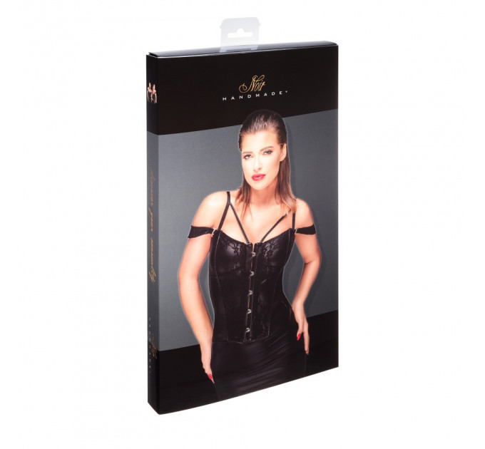 Корсет с гипюром F159 Noir Handmade M
