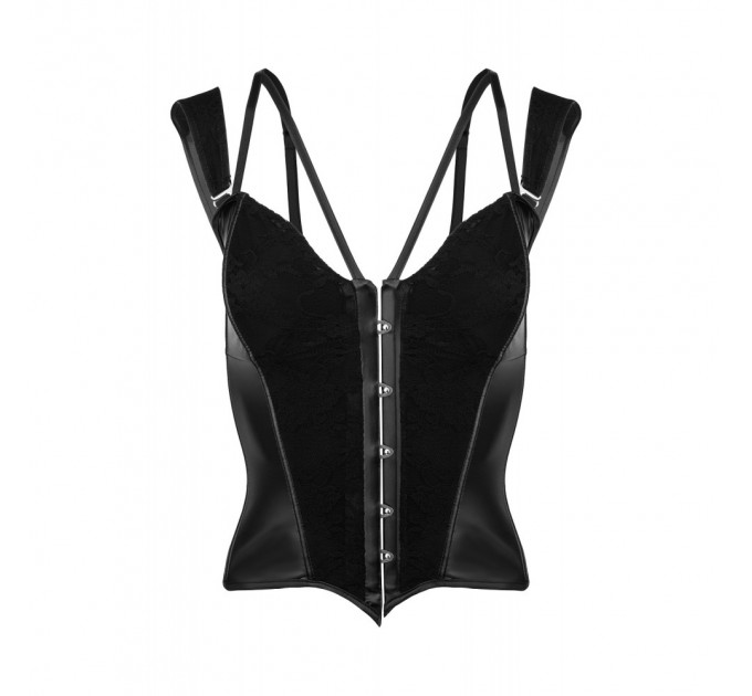 Корсет с гипюром F159 Noir Handmade M