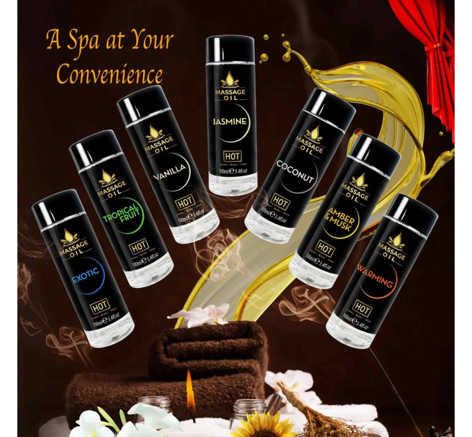 Масажна олія HOT Massage Oil Tropical Fruit з ароматом тропічних фруктів, 100 мл