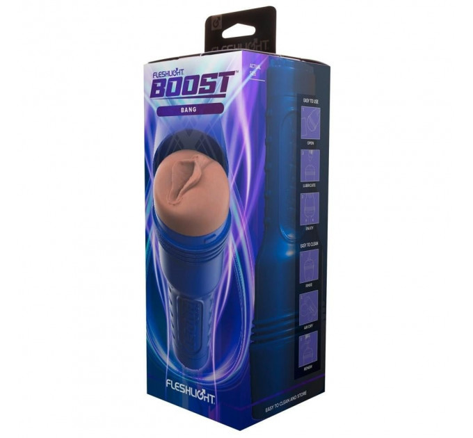 Мастурбатор в колбе Fleshlight - Boost Bang Light Medium Flesh