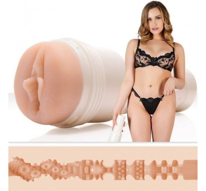 Мастурбатор вагина из киберкожи в колбе Fleshlight Girls Mia Malkova Lvl Up, бежевый