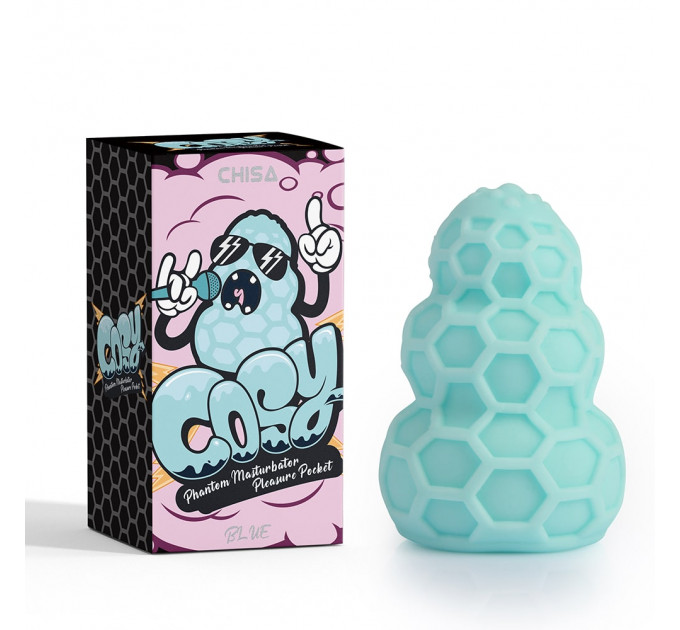 Мастурбатор яйцо Chisa COSY Phantom, голубой, 7.8 х 5.5 см