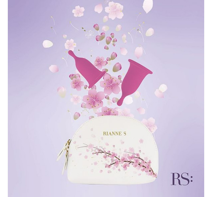 Менструальные чаши Rianne S Femcare Cherry Cup 2 шт, в косметичке, розовые