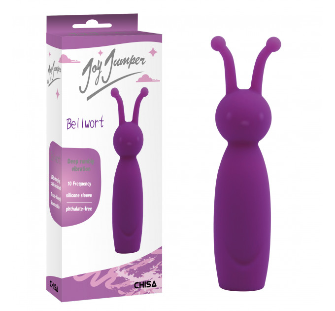 Мини вибратор клиторальный Chisa Joy Jumper Bellwort, фиолетовый