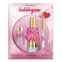 Набор Bijoux Bubblegum (массажное масло, массажный гель,блеск на губ) с ароматом жевательной резинки