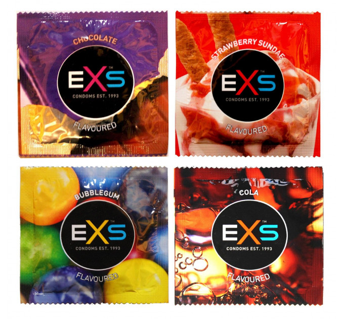 Набор ароматизированых презервативов EXS Flavoured Cola со вкусом колы (цена за 10 шт.)