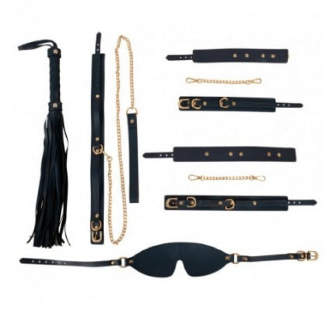 Набор бондажный BadKitty BondageSet blue/gold