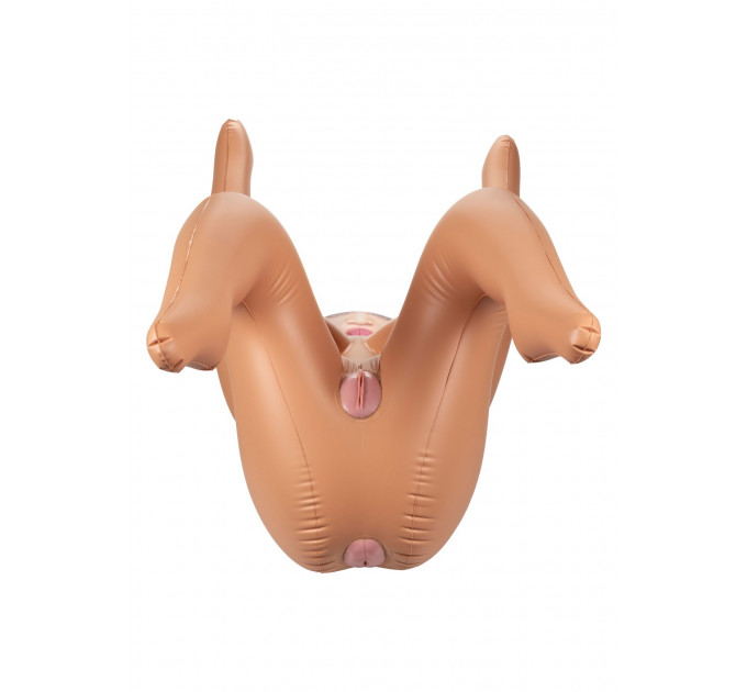 Надувная кукла с мастурбатором в форме вагины и ануса CalExotic Back Door Babe Love Doll, бежевый