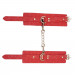 Наручники Wrist restraints wine, с тиснением, красные