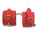 Наручники Wrist restraints wine, с тиснением, красные