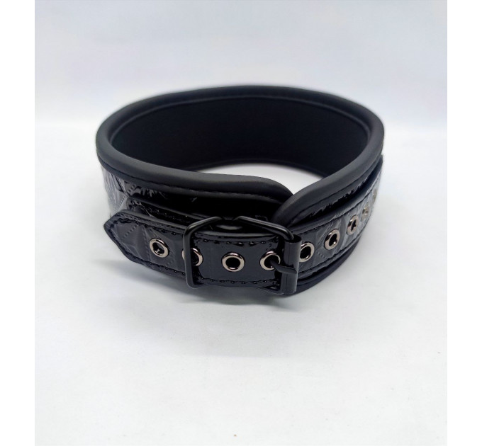 Ошейник с поводком DS Fetish Collar with leash black iron