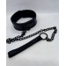 Ошейник с поводком DS Fetish Collar with leash black iron