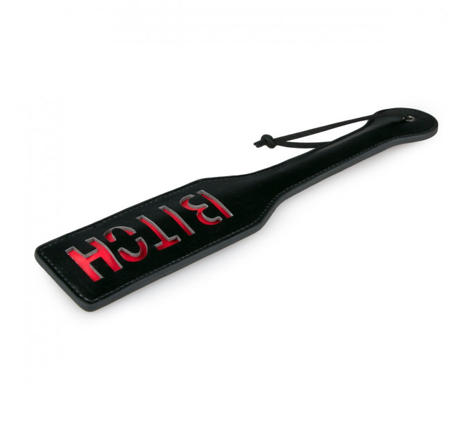 Паддл с надписью Bitch от Easy Toys, черный с красным, 33 см