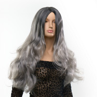 Парик длинный волнистый Fetish Hair балаяж серебристый, 65 см