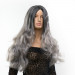 Парик длинный волнистый Fetish Hair балаяж серебристый, 65 см