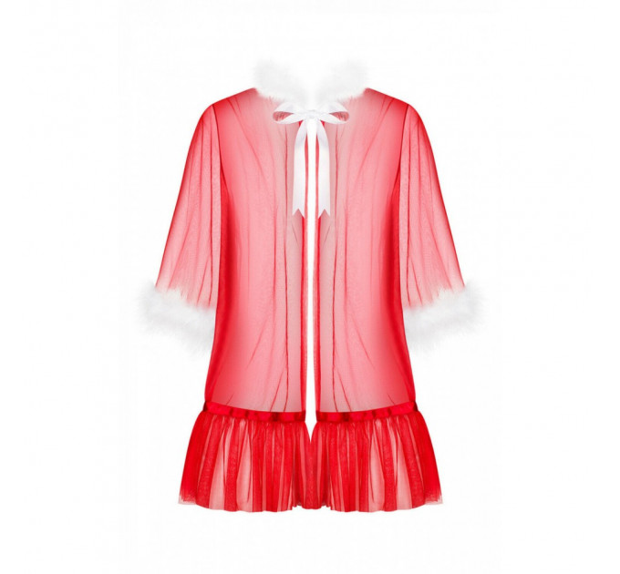 Пеньюар новогодний Obsessive Santasia Peignoir S/M/L Red