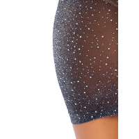 Сукня зі стразами Leg Avenue Rhinestone напівпрозора, чорна, O/S