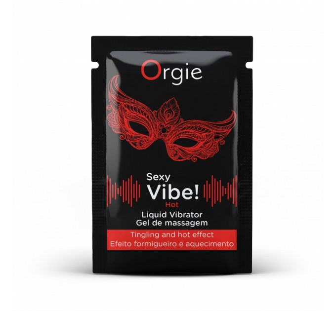 ПРОБНИК/Жидкий вибратор "SEXY VIBE", вибрация + согревающий эффект Orgie 2 мл