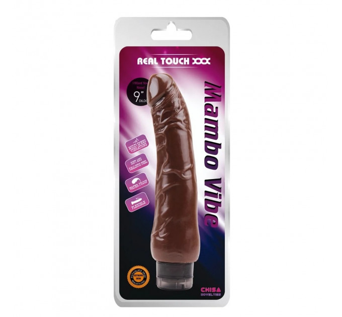 Реалистичный вибратор Chisa Real Touch XXX Mambo Vibe, коричневый