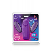 Виброяйцо двойное Blush B yours double pop eggs plum, фиолетовый