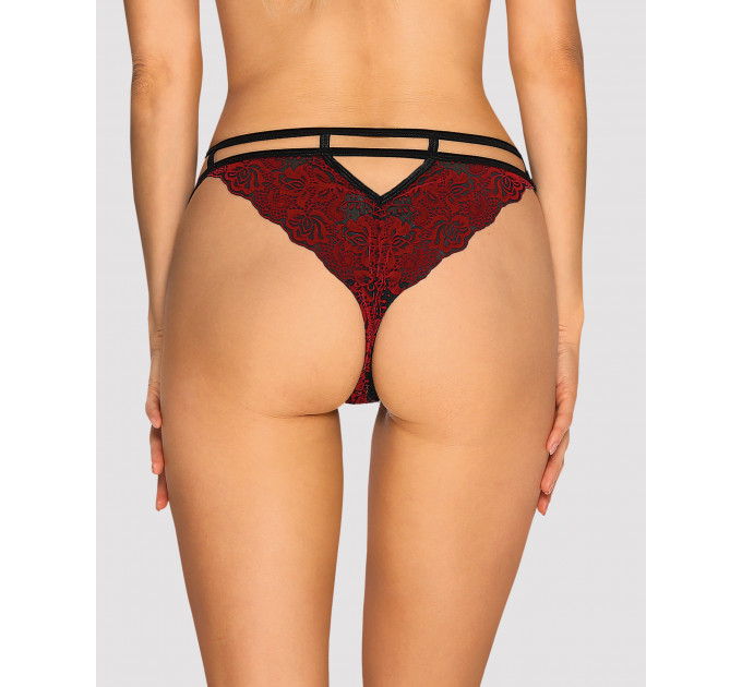 Трусики Obsessive Sugestina Bordeaux-Black L/XL