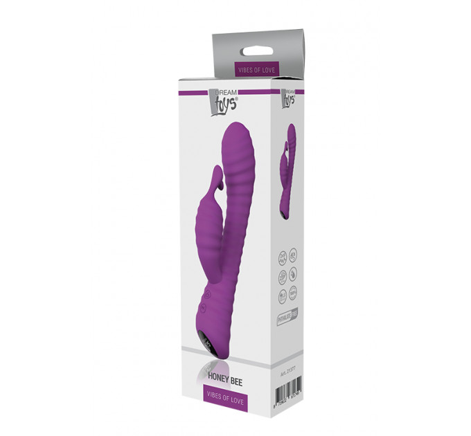 Двойной вибратор Dream Toys VIBES OF LOVE HONEY BEE PURPLE