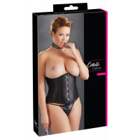 Корсет Cottelli Curves Underbust на гачках та шнурівці, чорний, 2XL
