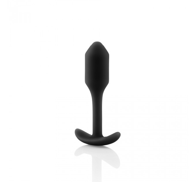 Анальна пробка із зміщеним центром ваги, S, B-vibe Snug Plug 1 чорна, 8.6 х 2.2 см