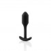 Анальна пробка із зміщеним центром ваги, S, B-vibe Snug Plug 1 чорна, 8.6 х 2.2 см