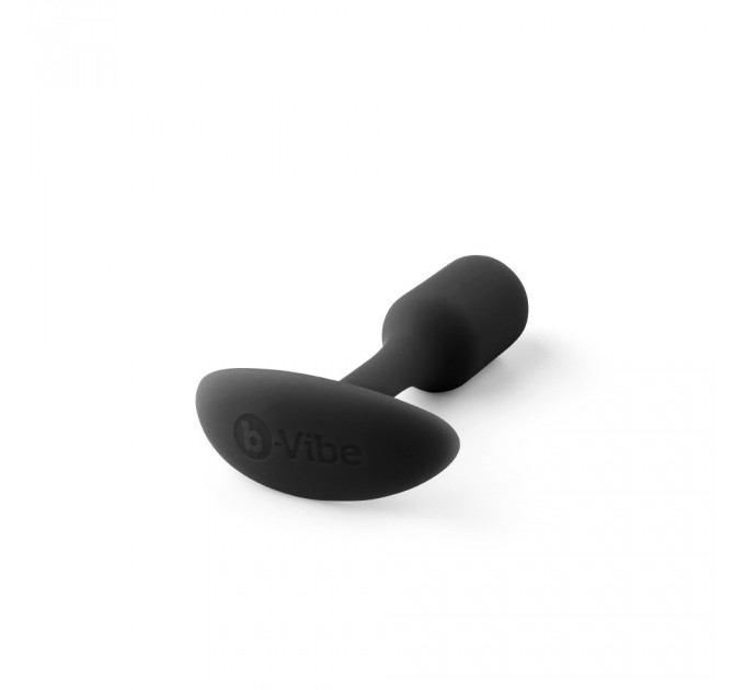 Анальна пробка із зміщеним центром ваги, S, B-vibe Snug Plug 1 чорна, 8.6 х 2.2 см