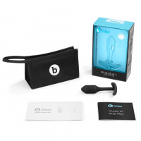 Анальная пробка со смещенным центром тяжести, S, B-vibe Snug Plug 1 черная, 8.6 х 2.2 см