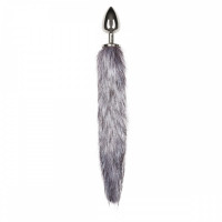 Анальна пробка метал з хвостиком Fox Tail Plug Easy Toys, Розмір L